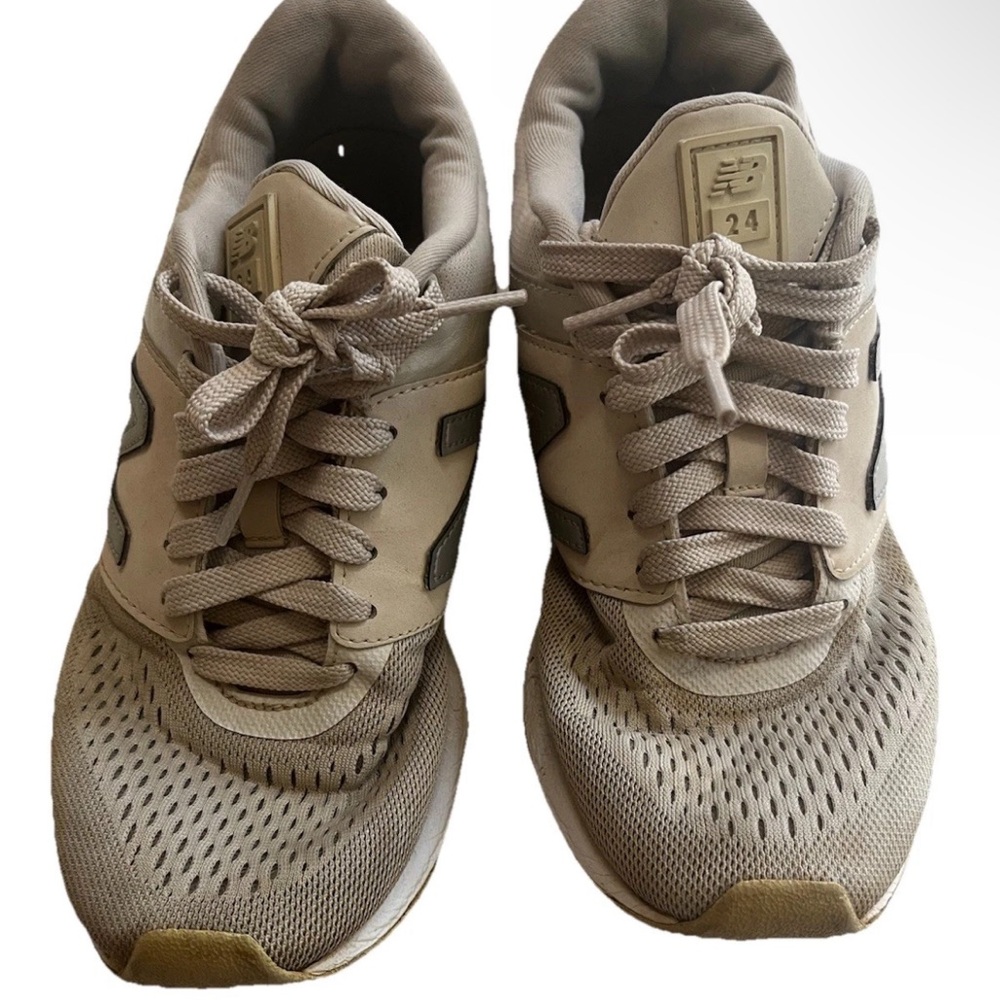 New Balance Tan Athletic Shoes Sleek Durable Design
